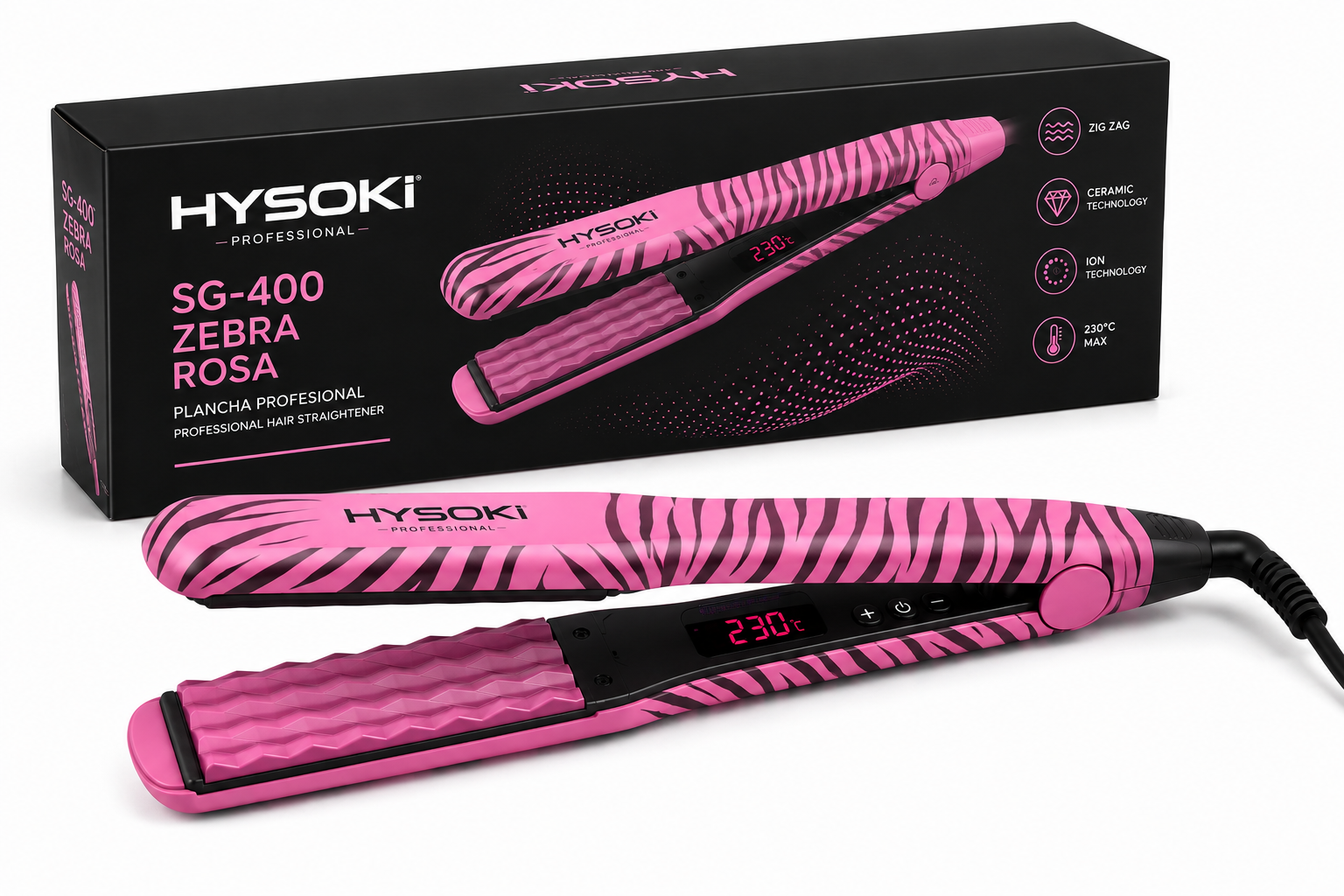 Plancha Hysoki Sg 400 Zebra Rosa