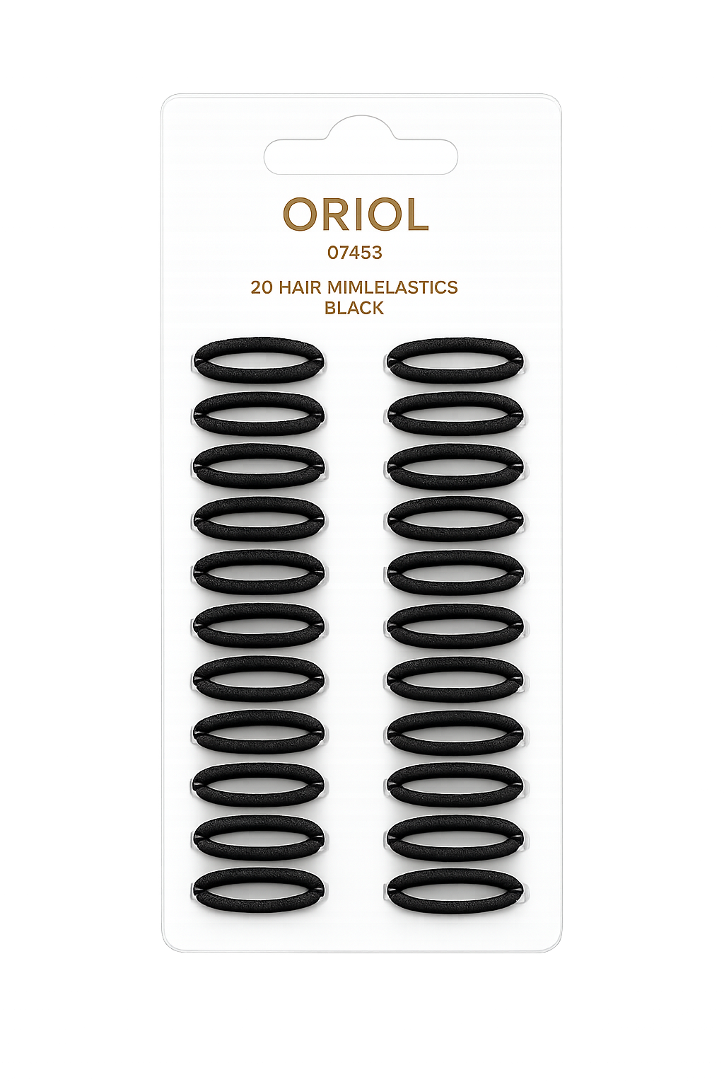 CARD 20 HAIR MINI ELASTICS BLACK