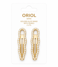 GOLDEN ALICE BAND WITH PEARLS 2 UTS.