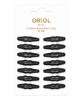 12 WAVY BLACK MATT CLIPS 65 MM