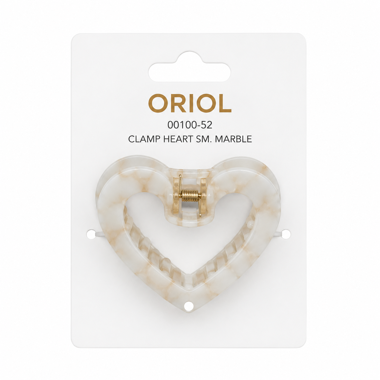 CLAMP HEART SM. MARBLE ORIOL