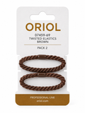PACK 2 TWISTED ELASTICS BROWN