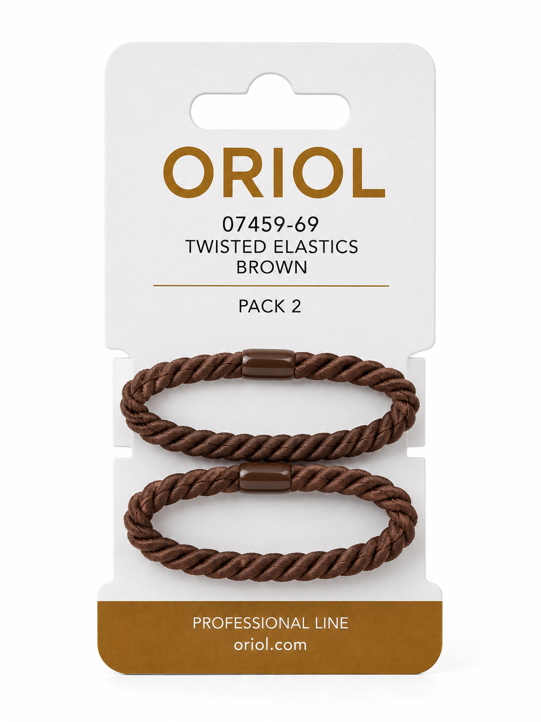 PACK 2 TWISTED ELASTICS BROWN