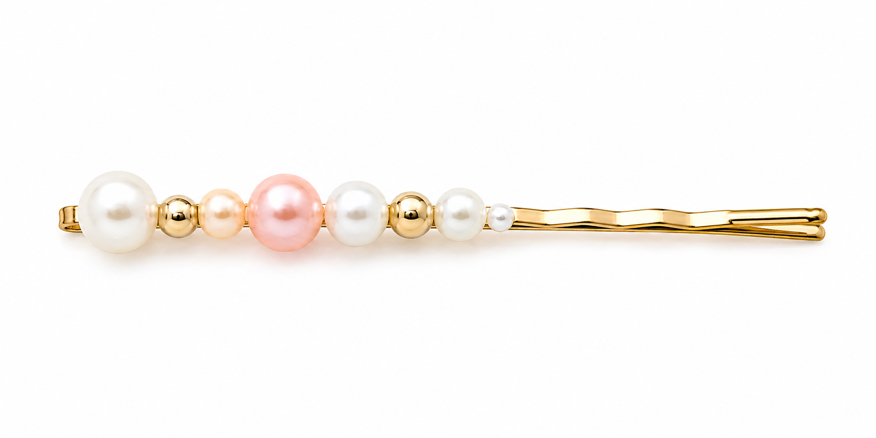 9 CMS.BOBBY PIN WITH ASSORTED PEARLS