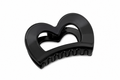 Large Heart Clip Black