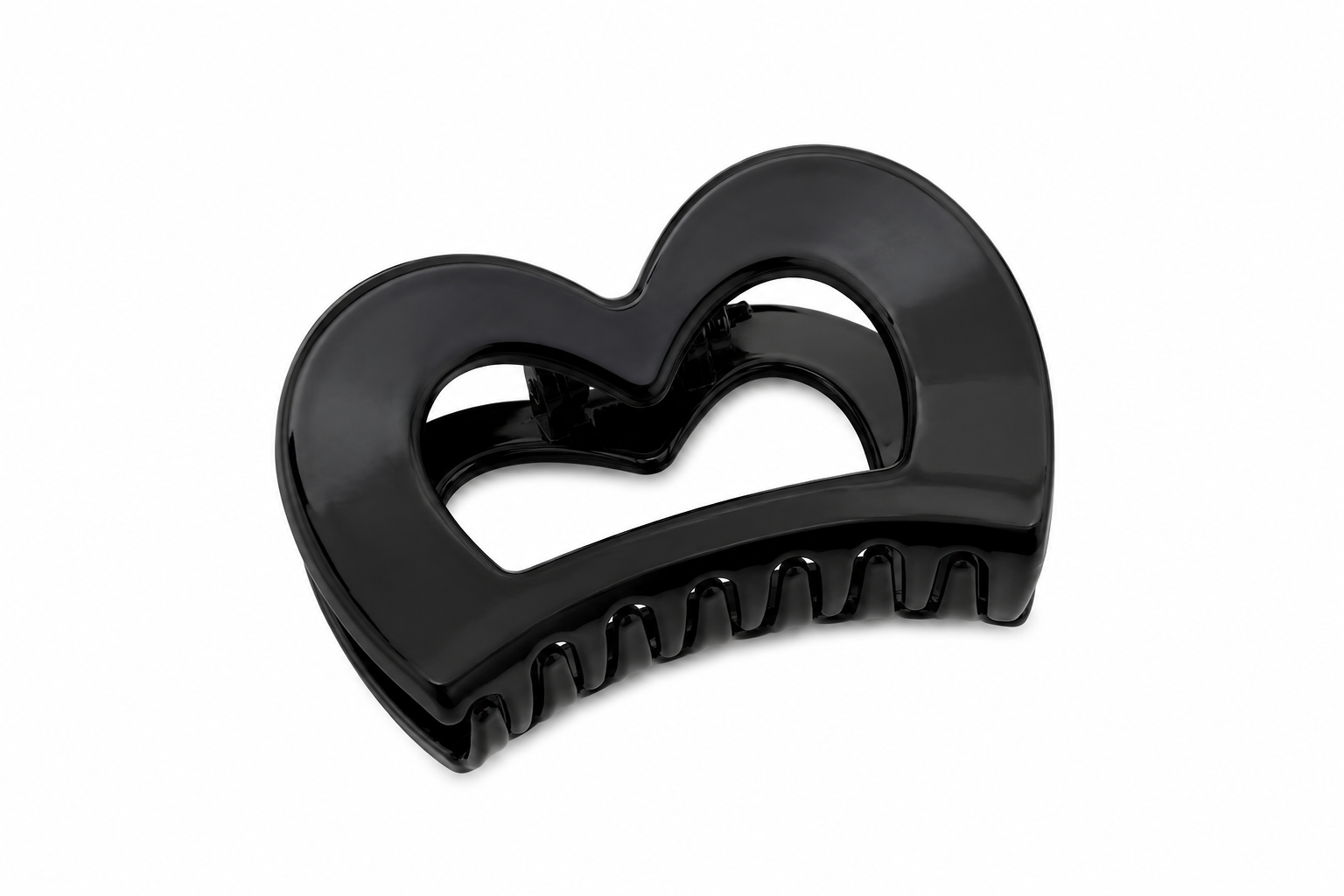 Large Heart Clip Black