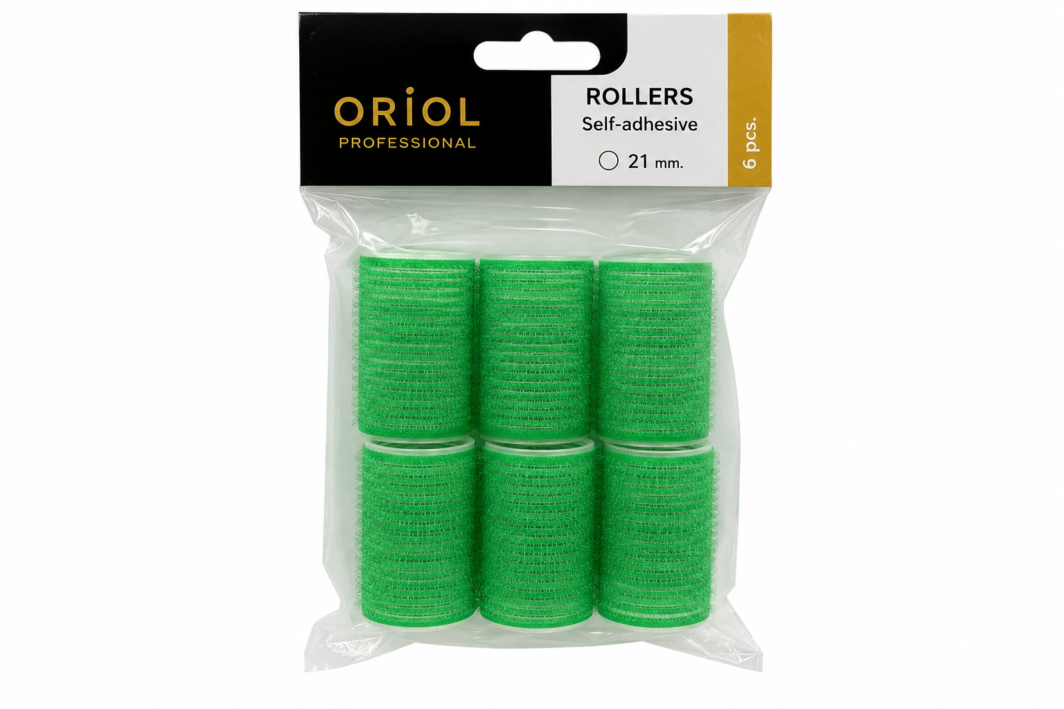 BAG 6 ROLLERS GREEN ADH. 21 MM