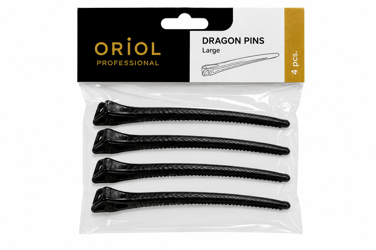 BAG 4 'DRAGON' LARGE PINS