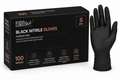 Box 100 Black Nitrile Gloves- Small