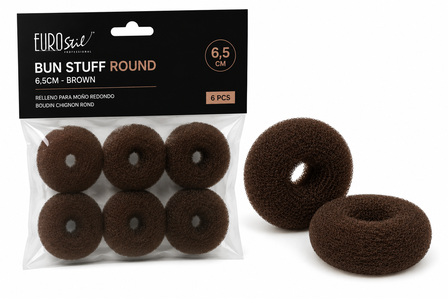 Bun Stuff Round Brown 6,5cm