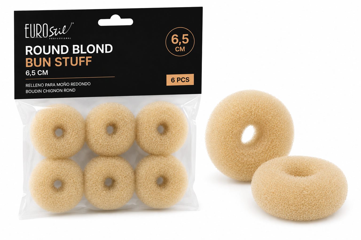 Round Bun Stuff Blonde 6,5cm