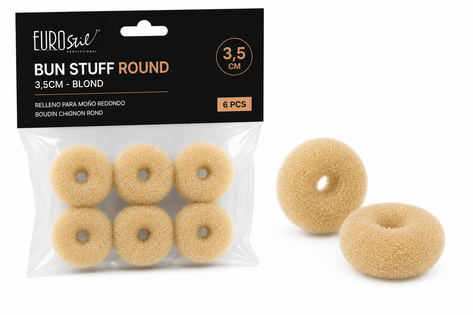 Bun stuff Round Blond 3,5