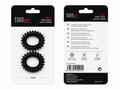 PACK 2 SPIRAL SMALL ELASTICS 35MM BLACK