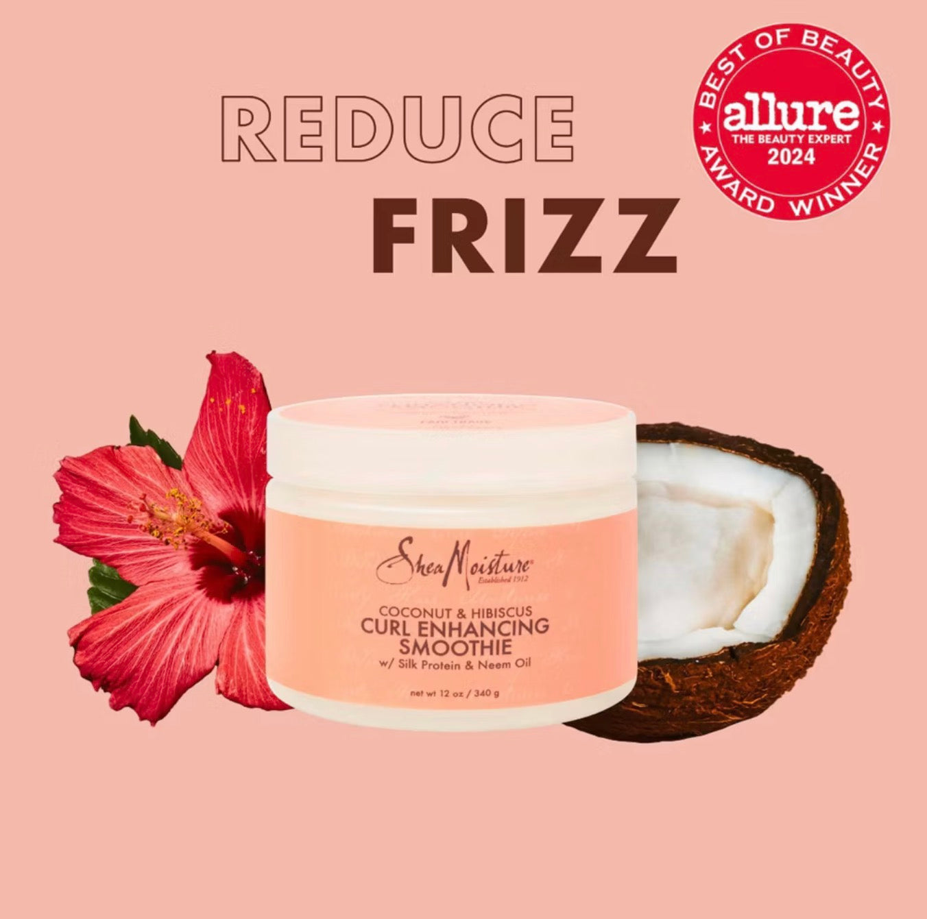 Shea Moisture Coconut & Hibiscus Curl Enhancing Smoothie silk protein