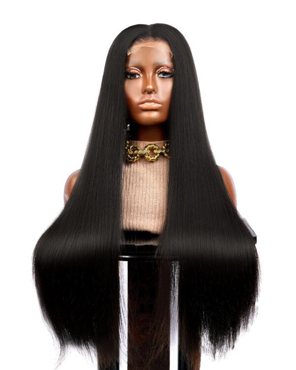 Bone straight Double Drawn  350g Glueless wig with HD 5x6 pre-plug Lace Closure