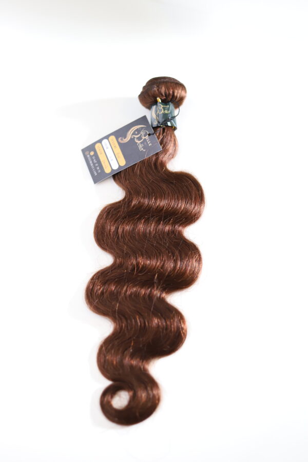 Single drawn Straight/Body wave bundle, Color #4, 100g for sew-ins, 100% human hair. - Image 2